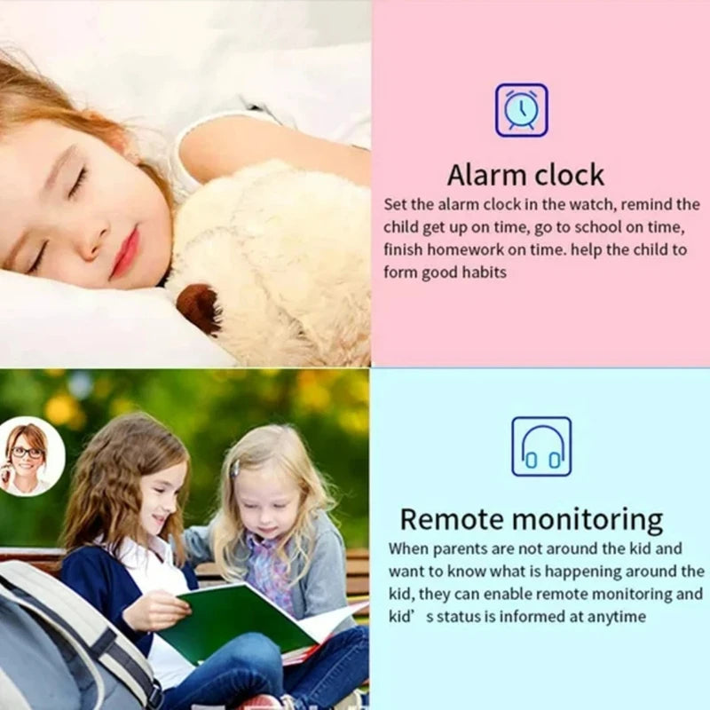 Kids Smart Watch – GPS Tracker, SOS, Waterproof, Voice & SIM Card Support