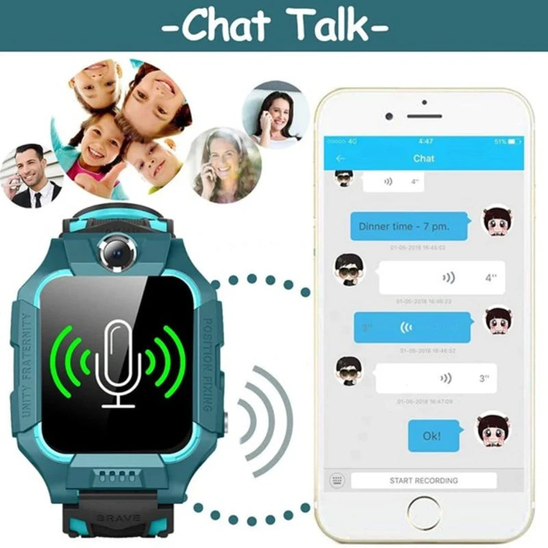 Kids Smart Watch – GPS Tracker, SOS, Waterproof, Voice & SIM Card Support
