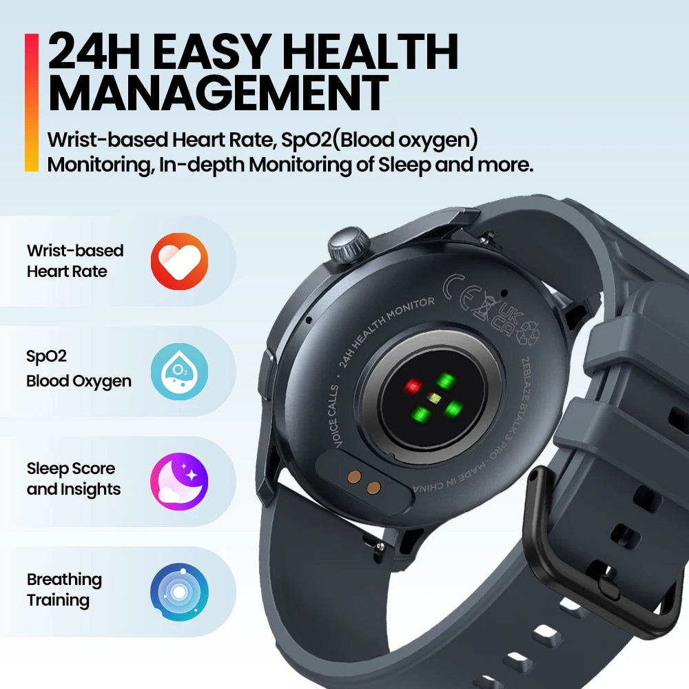 Smart Watch Pro – AMOLED Display, Bluetooth Calls, Health & Fitness Tracker