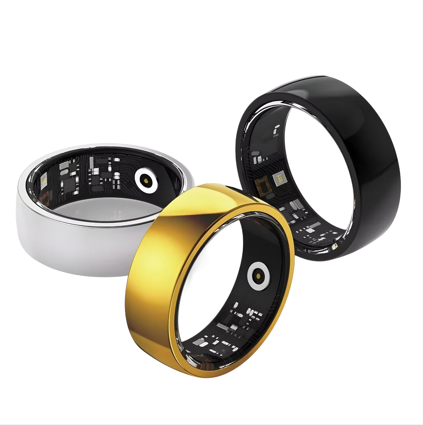 Smart Ring- advanced health monitoring for heart rate, sleep, stress, and blood oxygen tracking. Durable, waterproof, multi-sport compatible design for fitness and tech lovers.