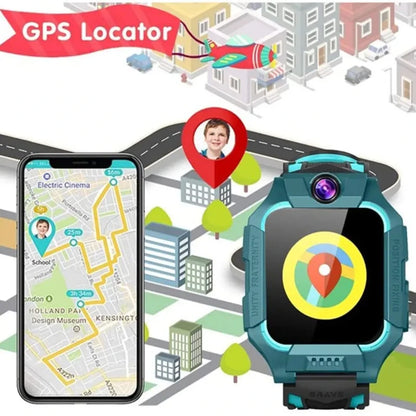Kids Smart Watch – GPS Tracker, SOS, Waterproof, Voice & SIM Card Support