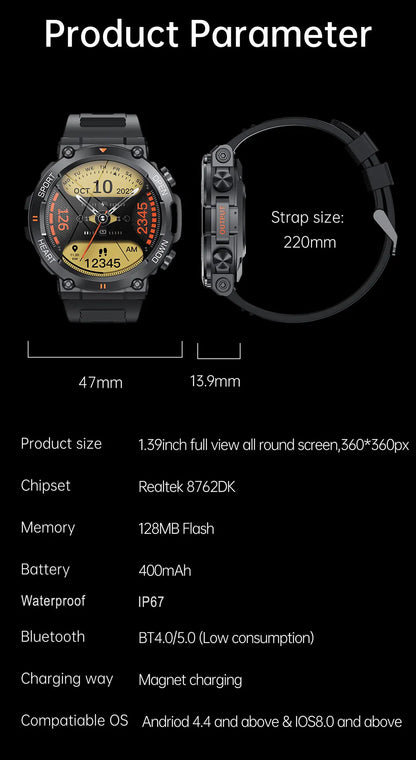Fitness Tracker Smart Watch