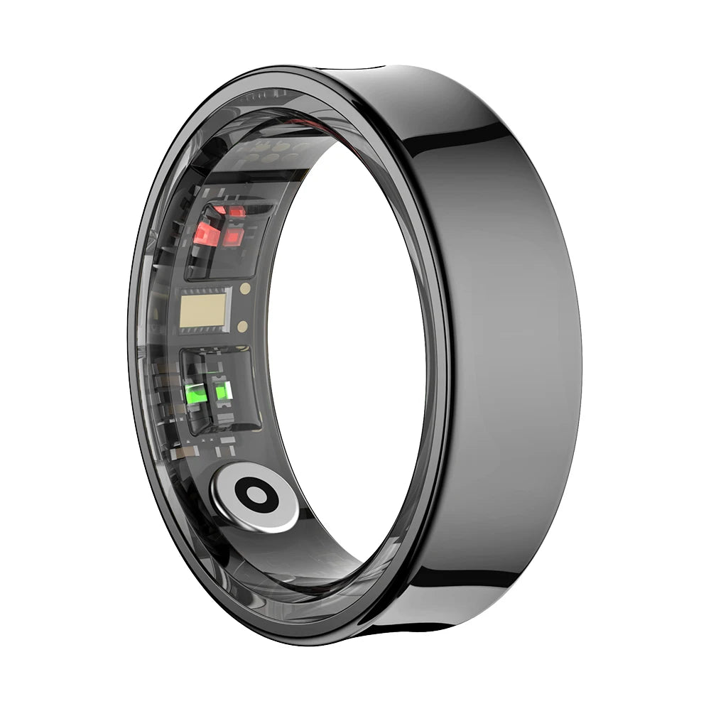 Smart Ring- Titanium Health & Fitness Tracker in BLACK