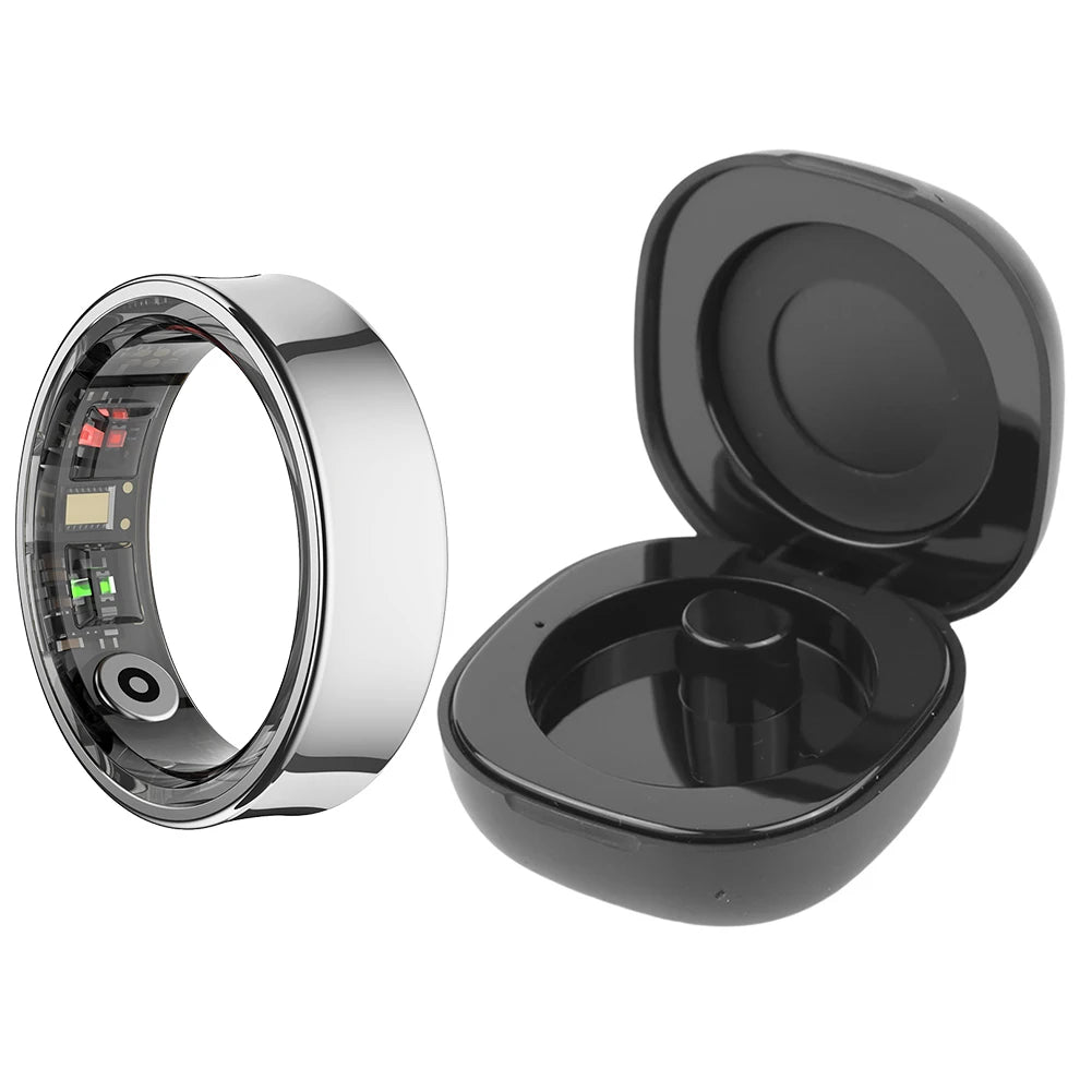 Smart Ring- Charging Case Included- SILVER