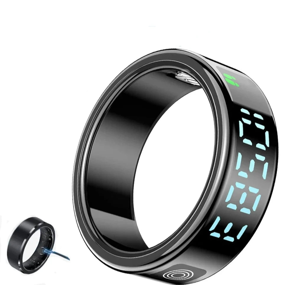 Smart Ring- Advanced Sensor Titanium Health & Fitness Tracker in BLACK