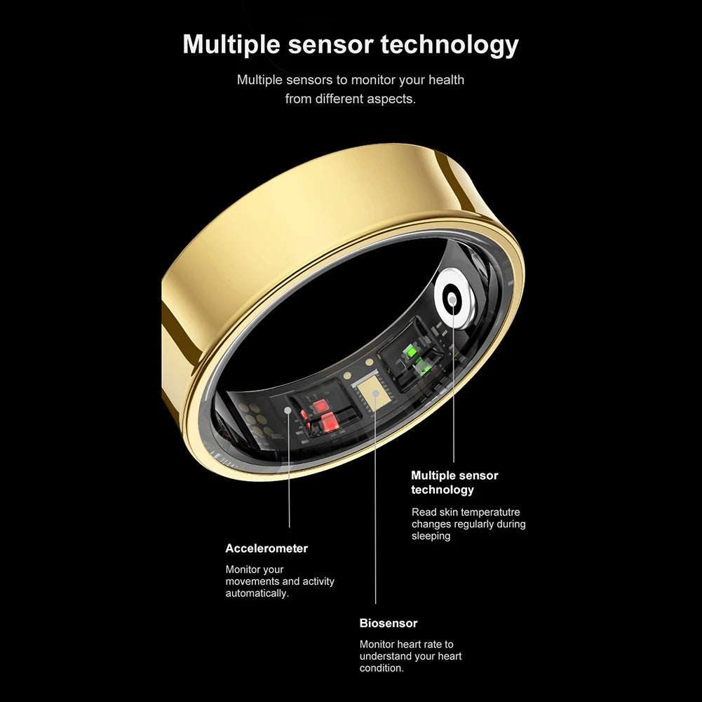 Smart Ring-Multi sensor, wearable technology-GOLD