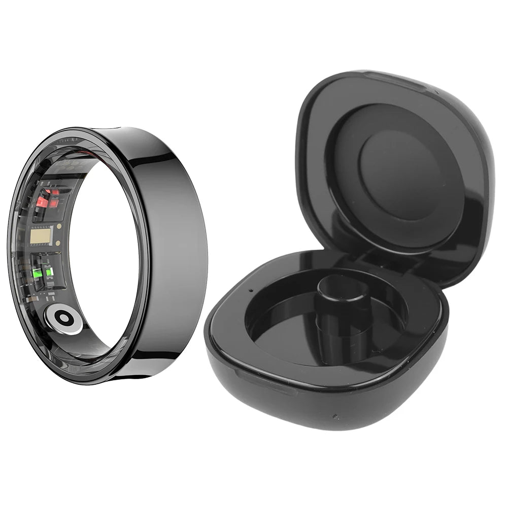 Smart Ring- with Charging Case-BLACK